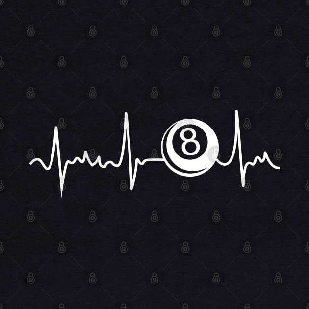 8 Eight Ball Heartbeat Shirt Funny Cool Gift by jMvillszz